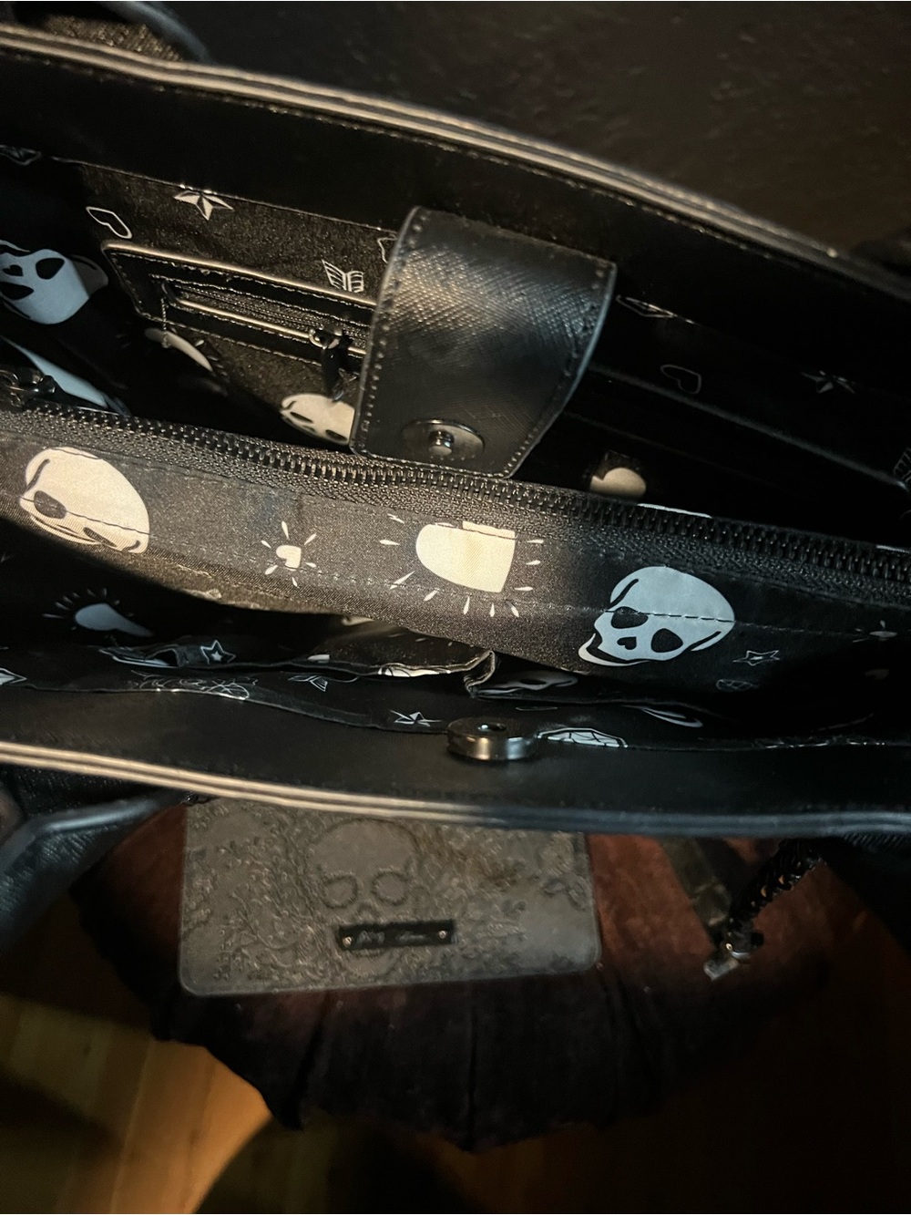 Betsey Johnson skull embossed work tote - Picture 8 of 10